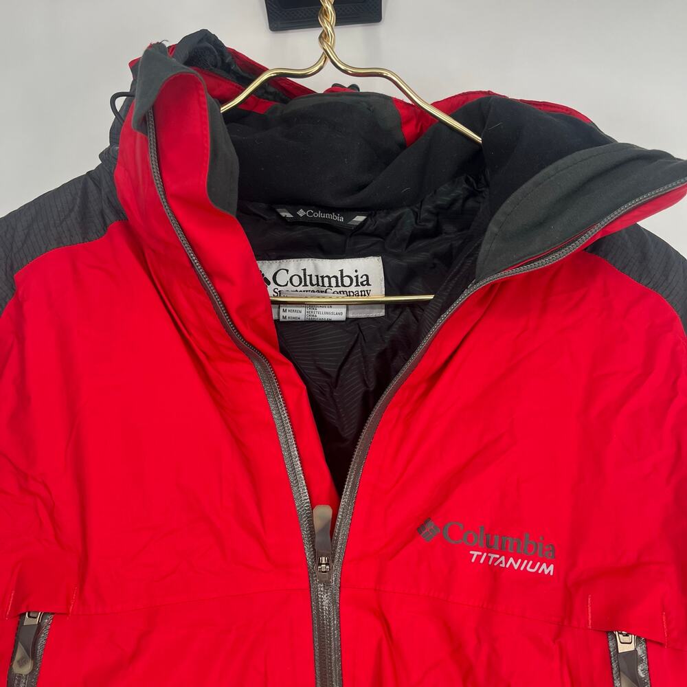 Columbia Titanium Omni-Heat 3-in-1 Ski Jacket Red Black Mens Medium M - Picture 14 of 15